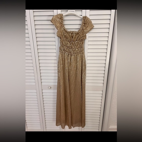 Altuzzara Sequin Lily Dress Gold brand new never worn - Picture 9 of 12